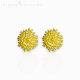 November Chrysanthemum Birth Flower - Earrings